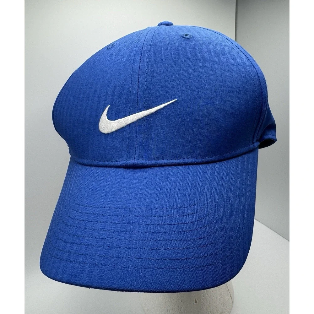 Nike Dri-Fit Legacy 91 Strapback Hat Blue White Adjustable Adult Dad Cap